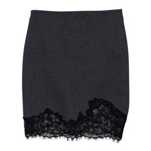 ROBERT RODRIGUEZ Lace Trim Pencil Skirt